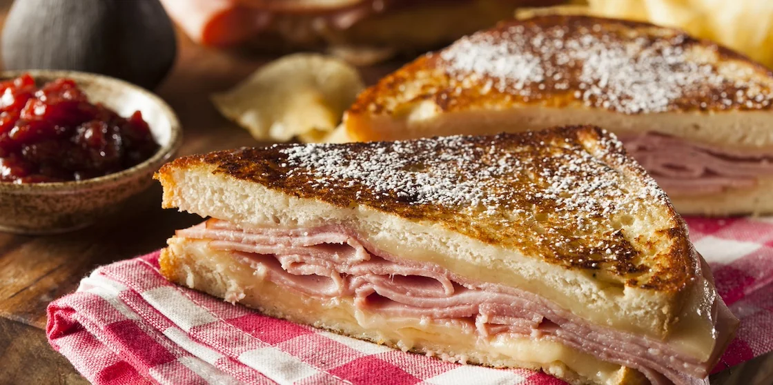 Homemade Monte Cristo Sandwich with Ham and Cheese