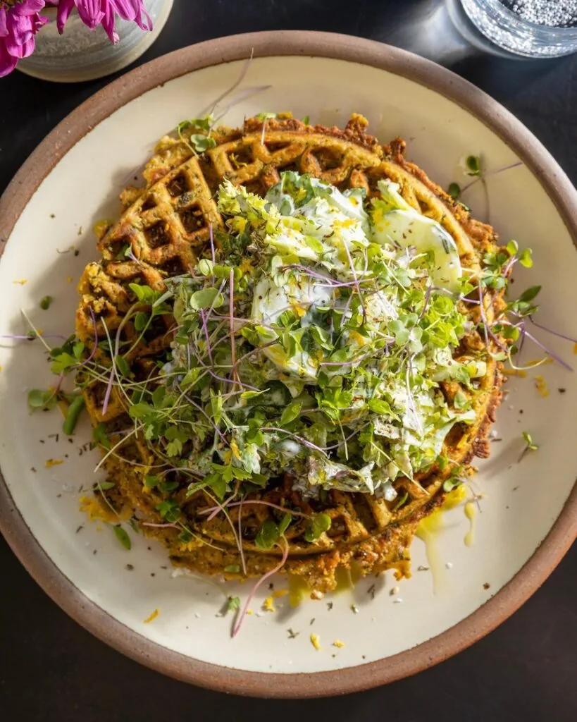 falafel waffles from folk detroit