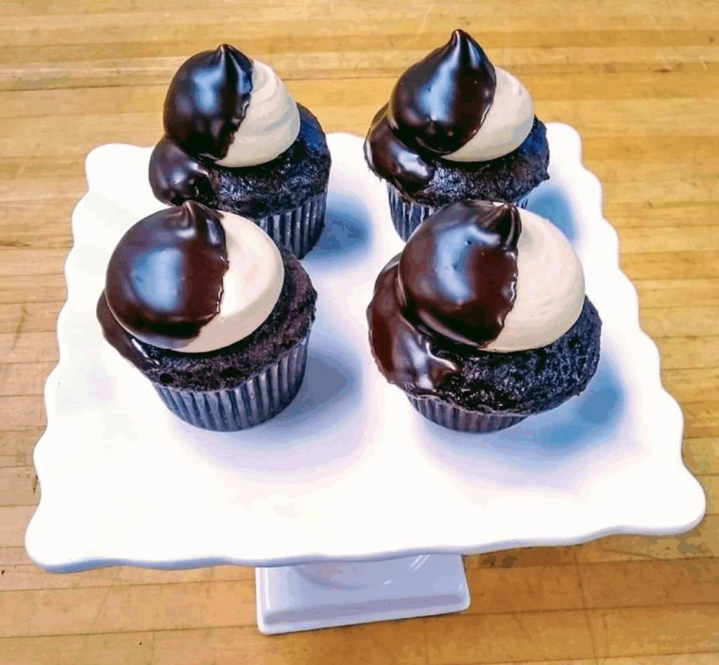 Chocolate-dipped cupcakes from Gluten Free Specialties Bakery & Cafe