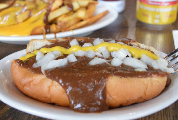 Plant-Based Coney Dog from Chili Mustard Onions