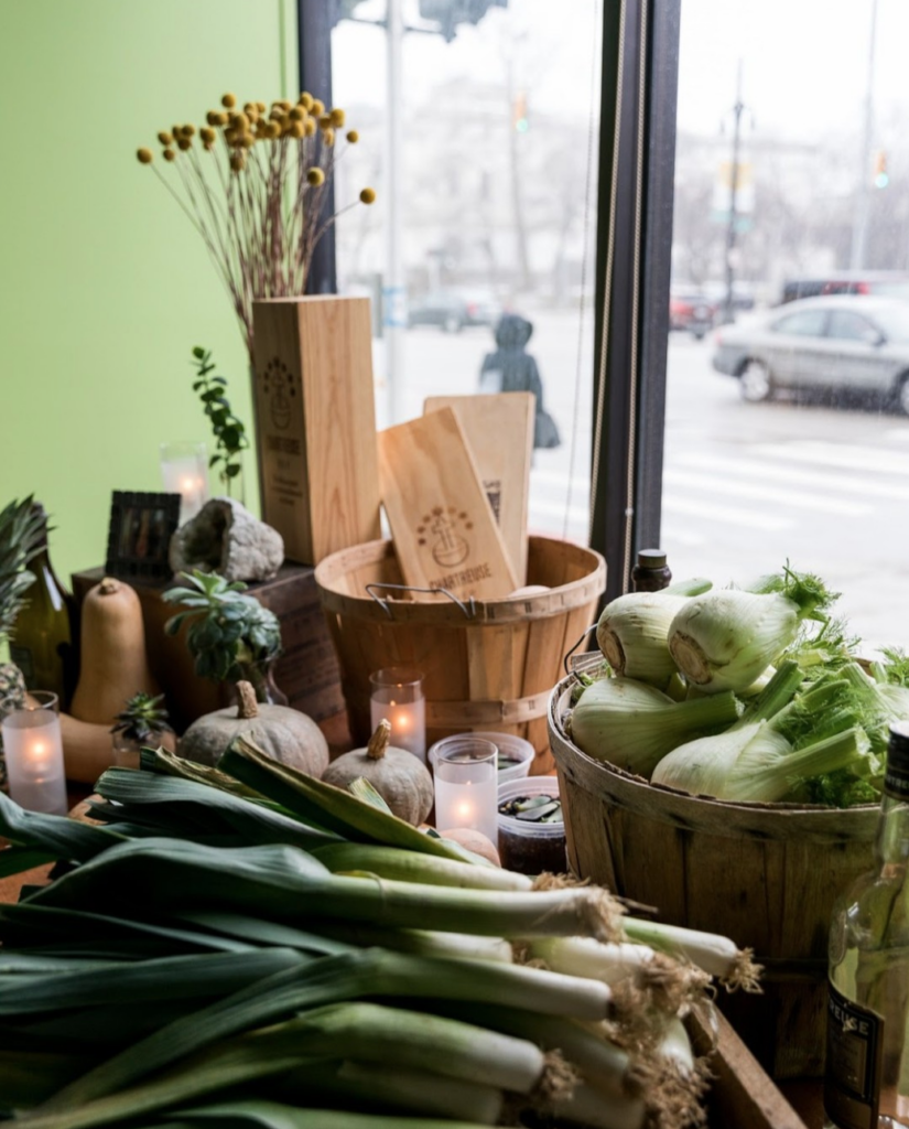 Fresh seasonal vegetables from Chartreuse Kitchen & Cocktails