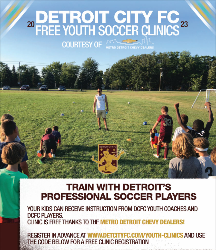 Play with the pros at Detroit City Football Club Youth Clinics