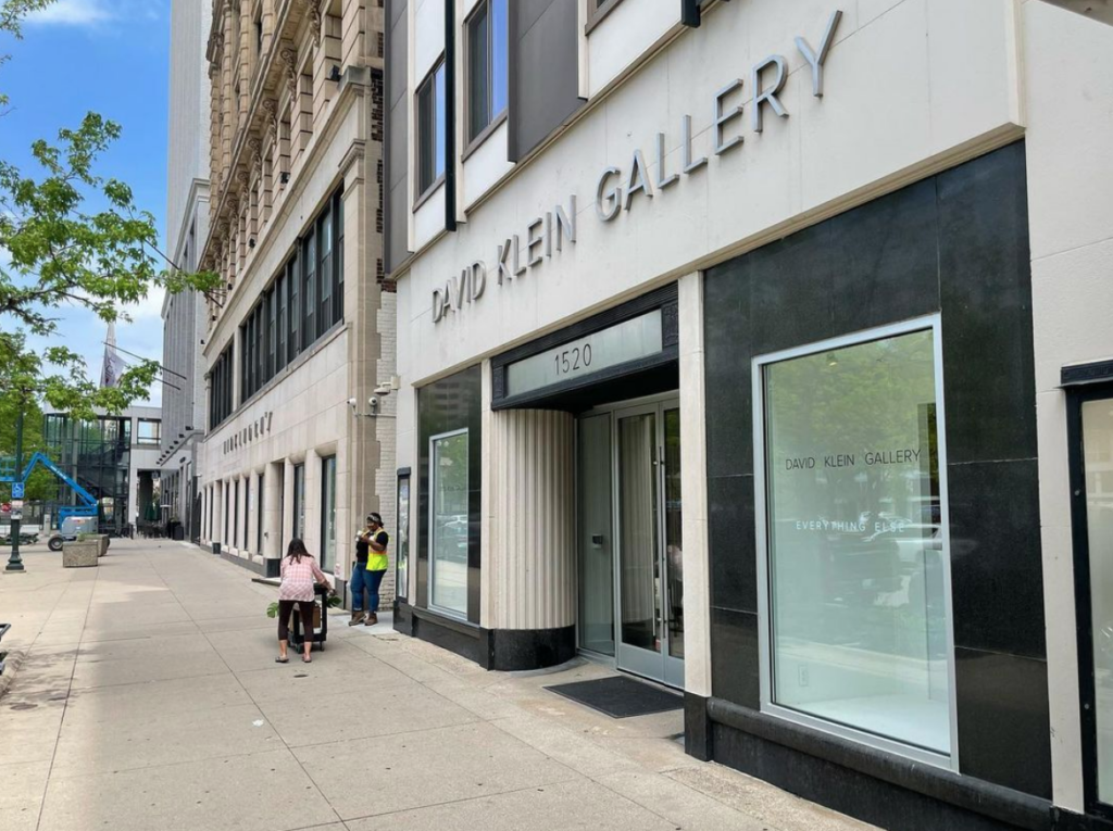 Exterior shot of David Klein Gallery in Detroit, MI