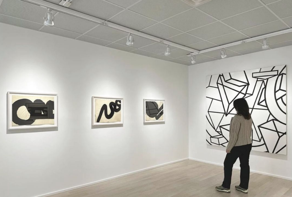 The works of Al Held displayed at the David Klein Gallery