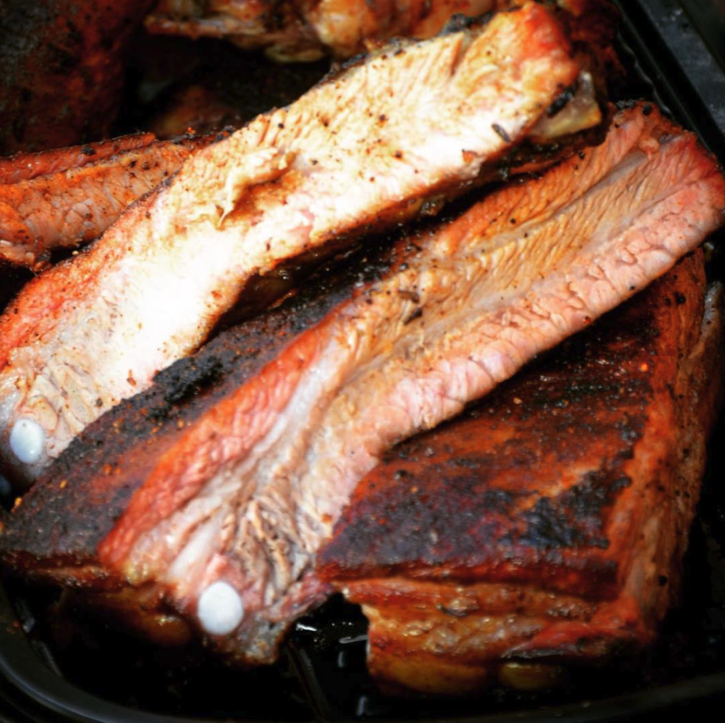 Ribs from Lazybones Smokehouse