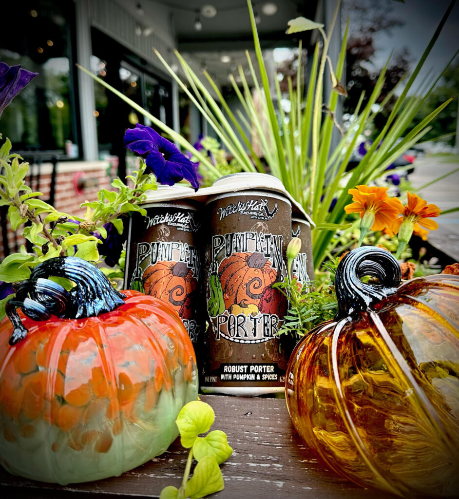 canned pumpkin porter fall beers from witch's hat brewing company