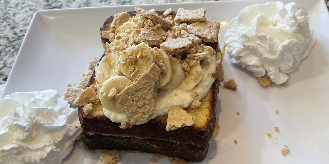 Banana french toast from the cracked egg of grosse pointe