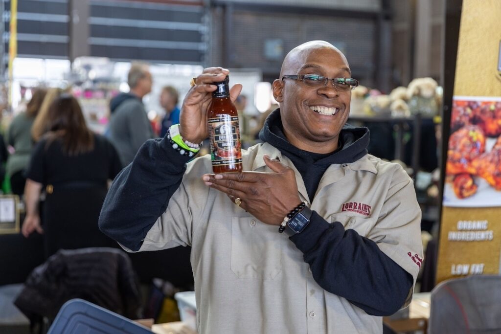 Vendor at All Things Detroit holiday shopping event
