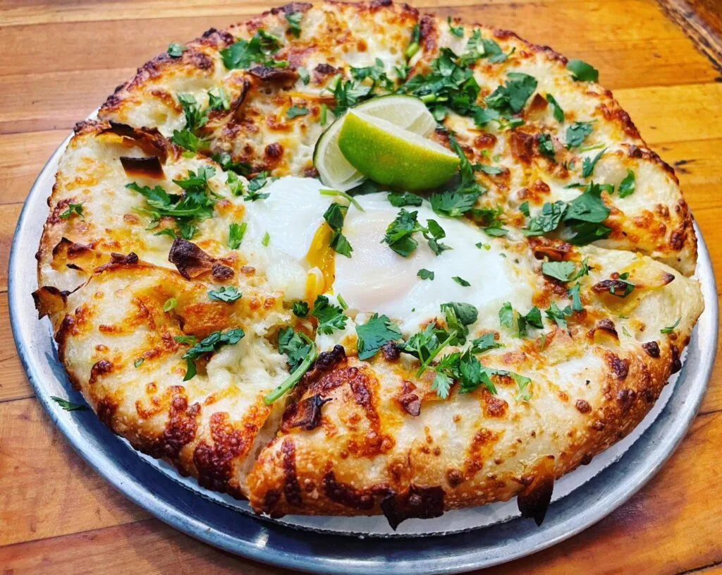 pie sci netflix and chilaquiles pizza