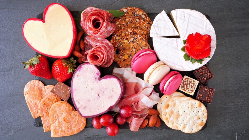 charcuterie board from Blake's Backyard for Galentine's Day