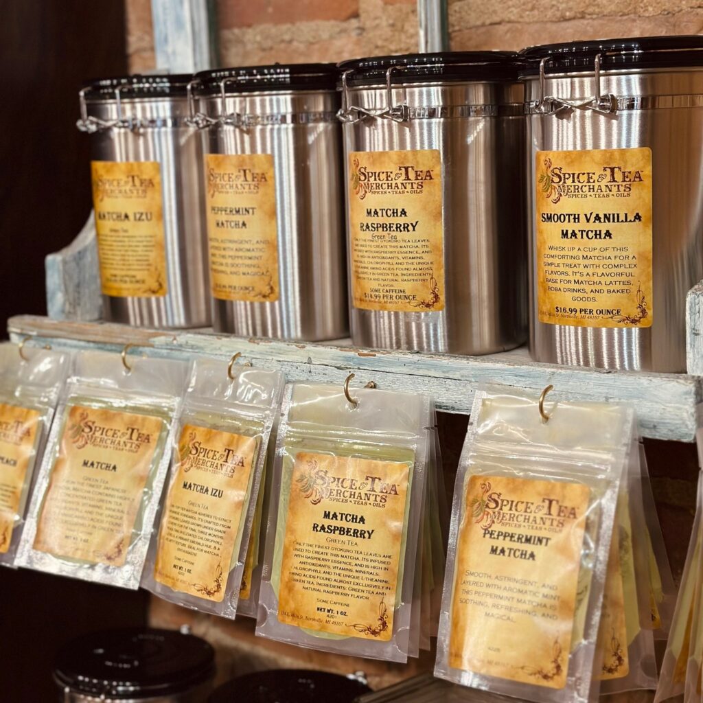 matcha tea selection from spice & tea merchants of northville