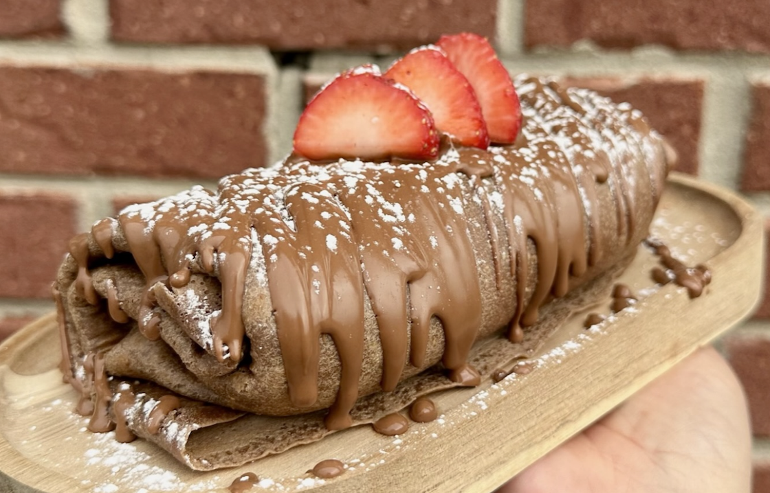 chocolate crepe dessert