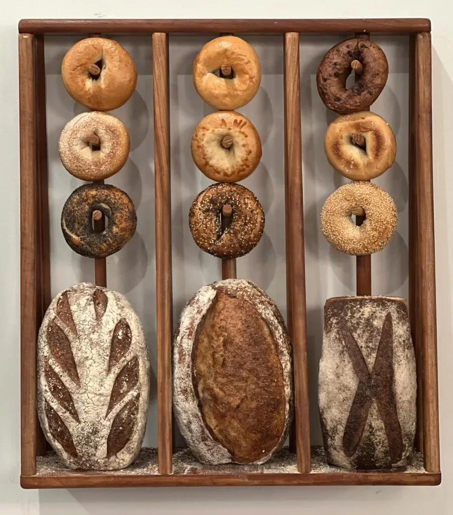 detroit institute of bagels display of various bagels and loaves of bread
