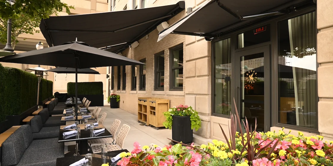 Basan's patio seating area