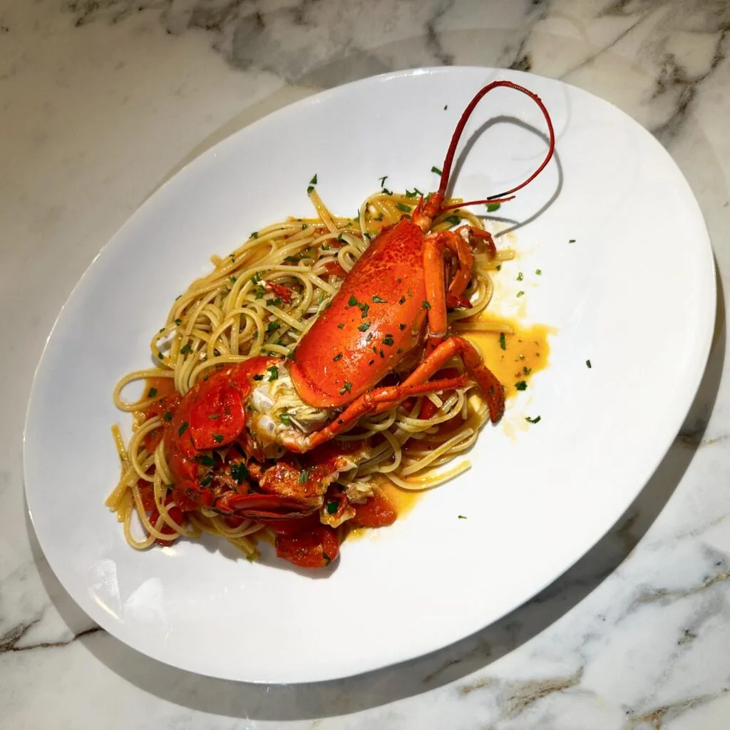 lobster linguine from 900 degrees pizzeria bistro in shelby township