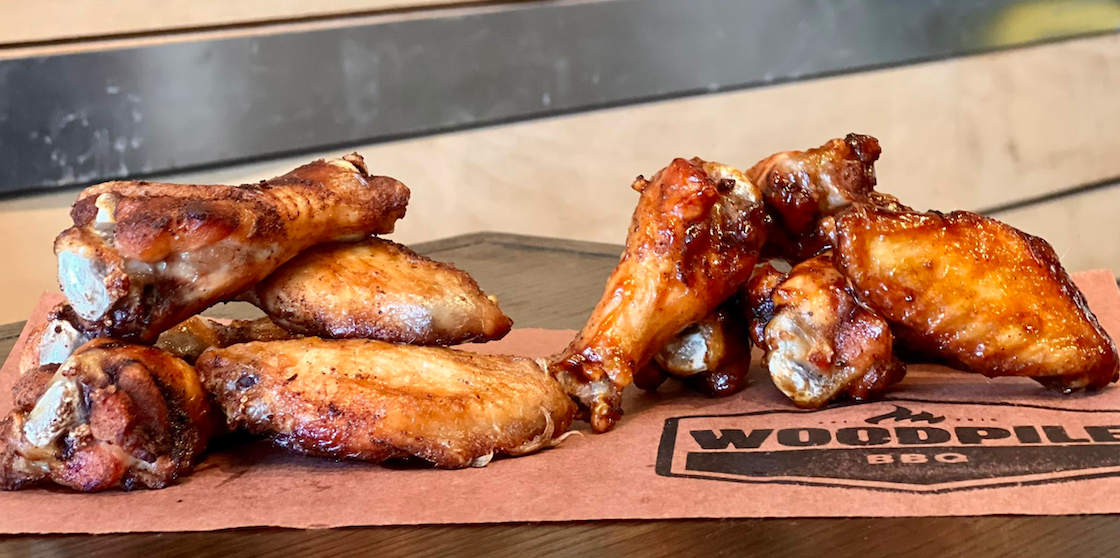 barbecue wings from Woodpile BBQ Shack