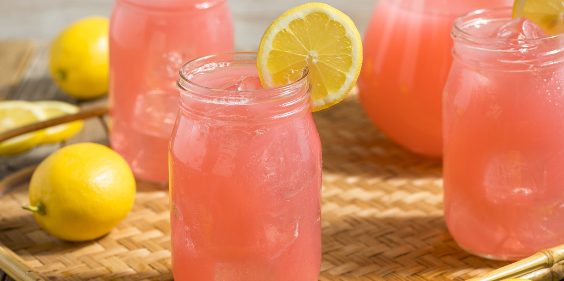 Homemade Fresh Pink Lemonade Ready to Drink