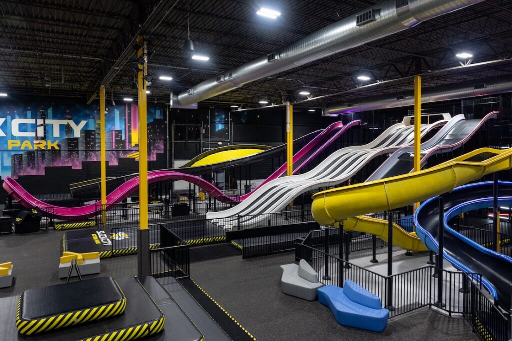 Summer fun - slides at Slick City