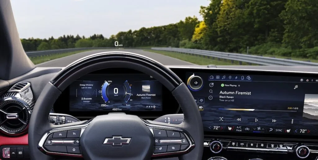 driver seat view of the chevy blazer ev