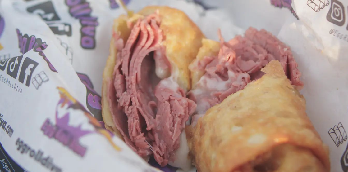 corned beef egg rolls from egg roll diva