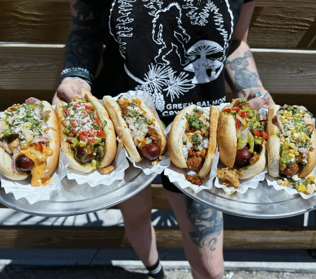 Tray of hot dogs from Imperial in Ferndale