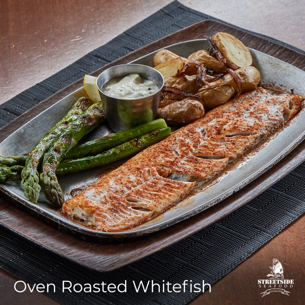 oven roasted whitefish from streetside seafood.