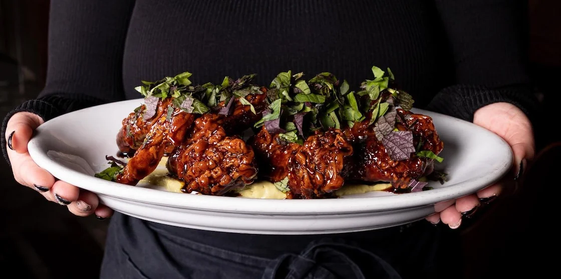 caramelized chicken wings from flowers of vietnam