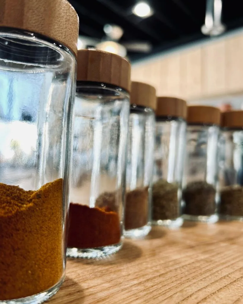 jars of spices from walking lightly