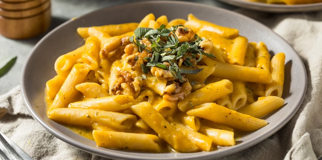 Homemade Italian Butternut Squash Pasta with Sage and Walnuts