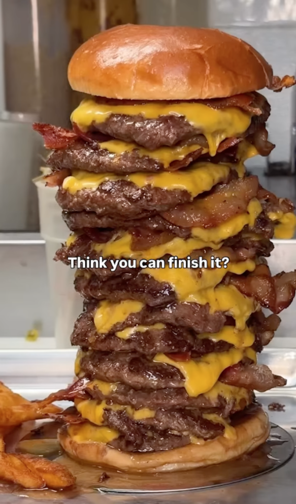 Basement Burger Bar beast in the basement burger eating contest