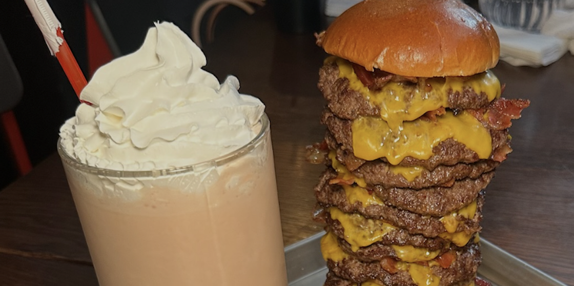 Basement Burger Bar's Beast in the Basement burger eating challenge