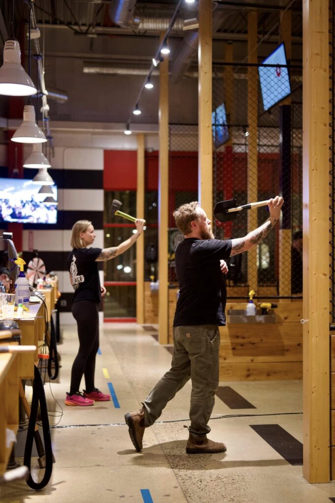 detroit axe indoor axe throwing lanes