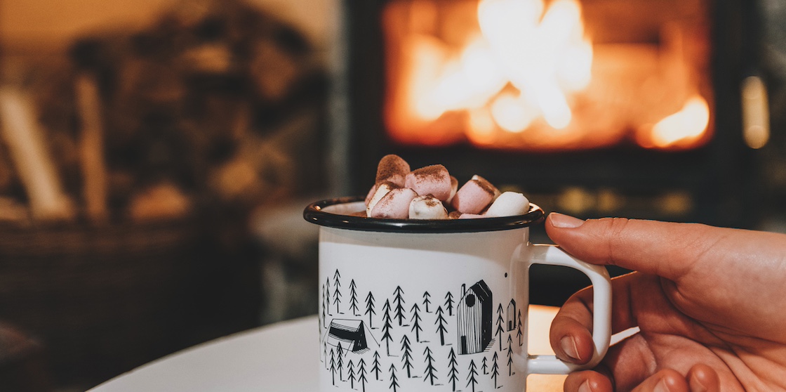 hot cocoa by the fire