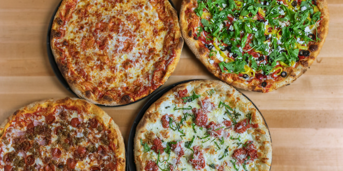 four pizza varieties from Mootz Pizzeria + Bar