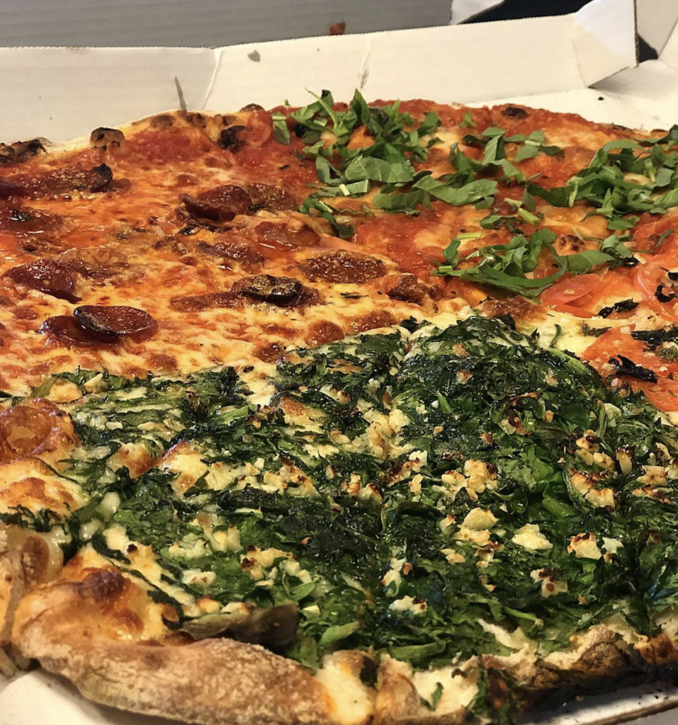 Sampler thin-crust pizza from Tomatoes APIZZA