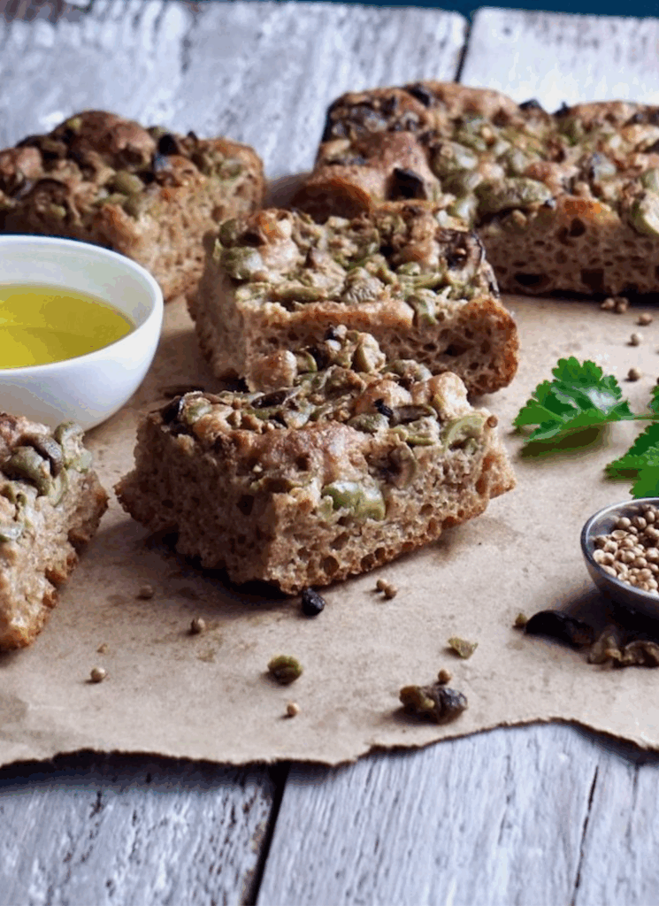 Zingerman's sourdough olive focaccia
