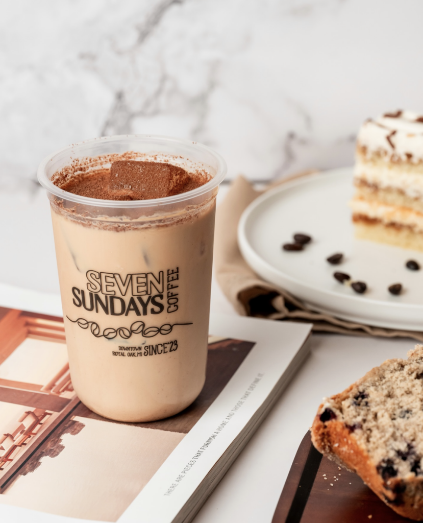 Tiramisu latte from cafe Seven Sundays Coffee