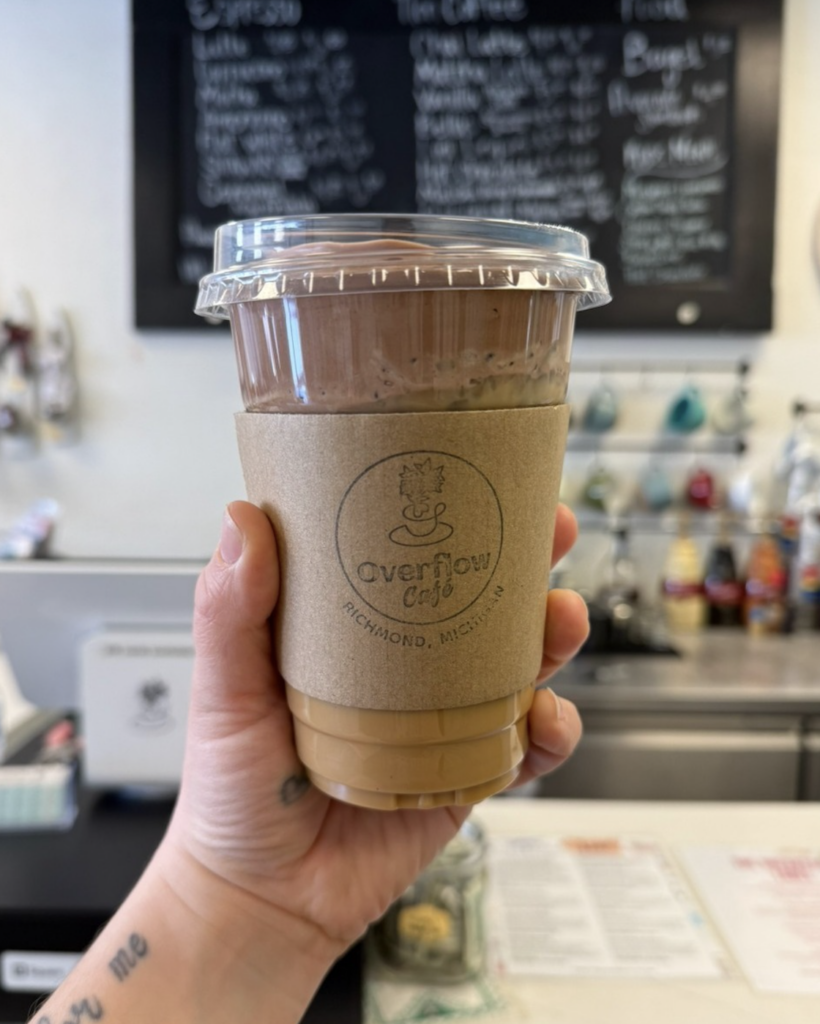 Overflow Café toasted marshmallow latte