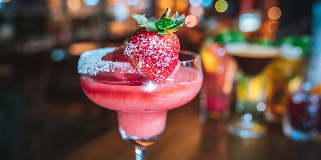 Frozen drinks - frozen strawberry cocktail