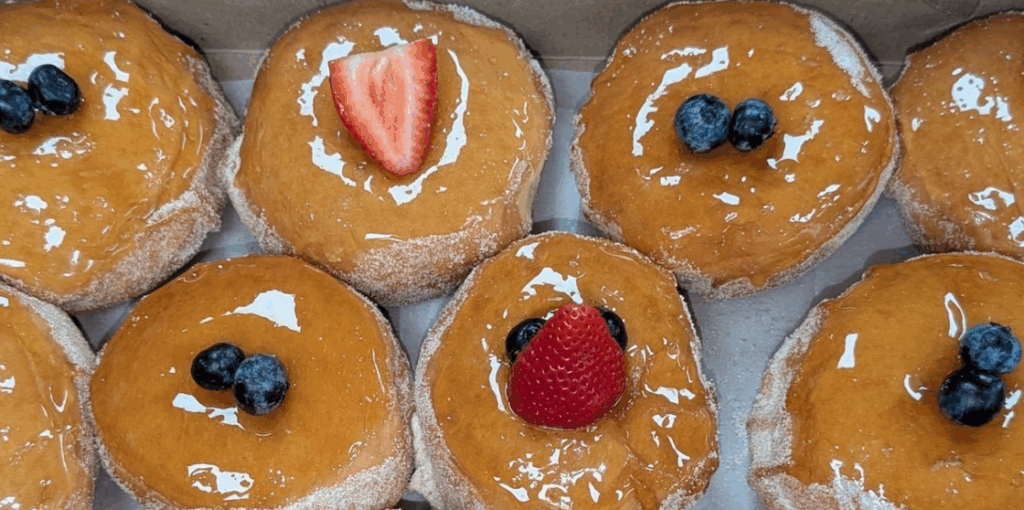 creme brulee donuts from main donut shop on main street