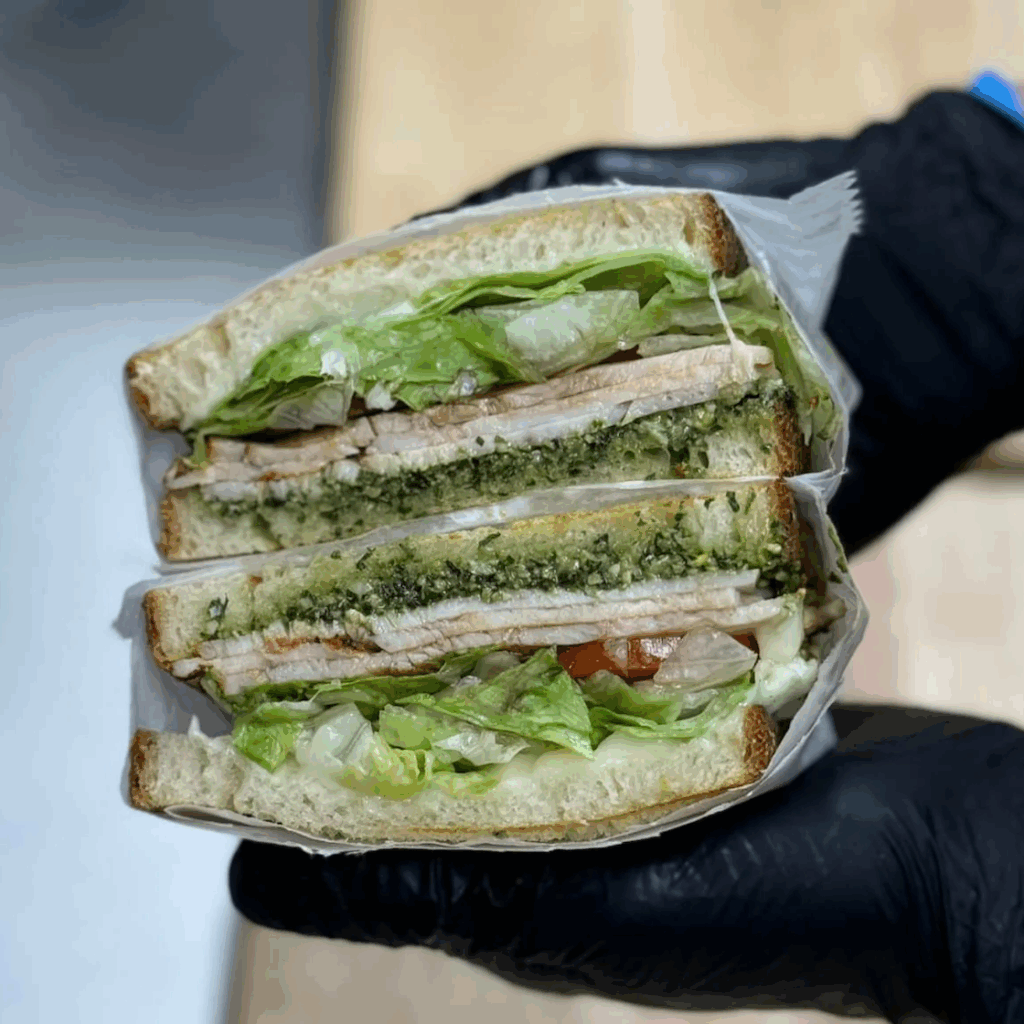 Turkey Caprese sandwich from Novel