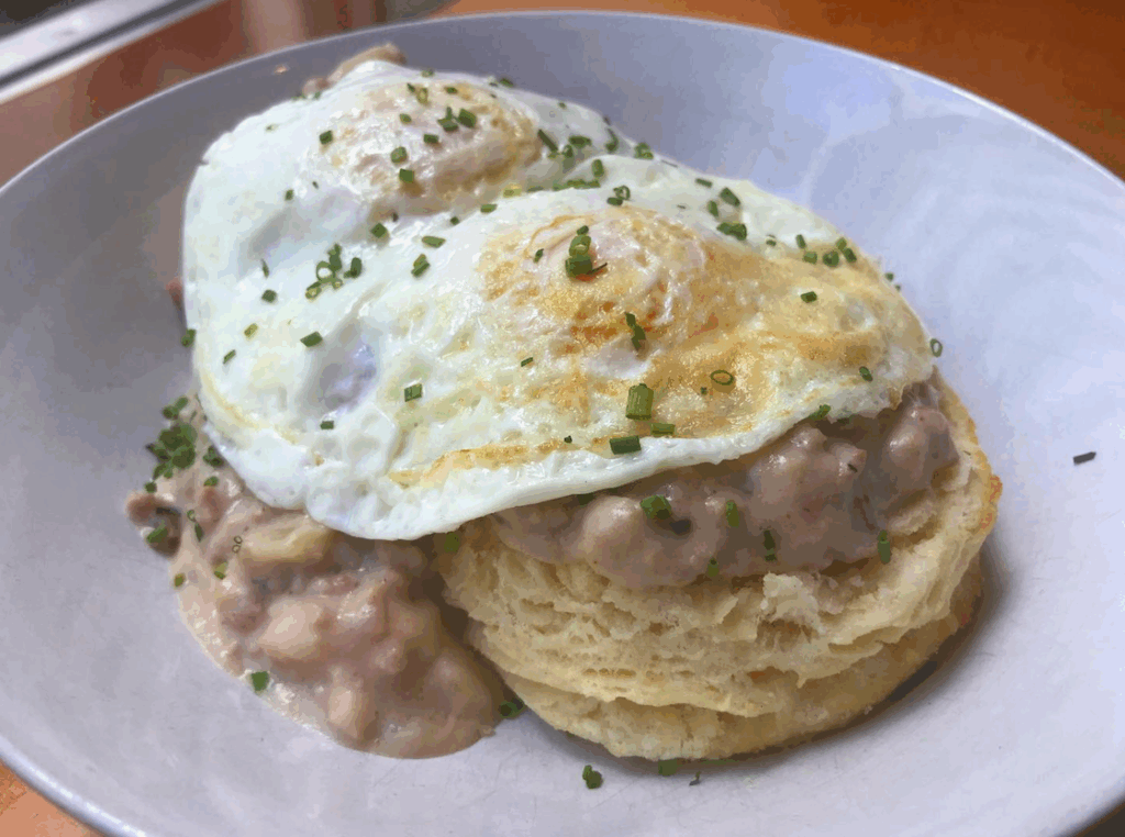 Biscuits and gravy from Dime Store