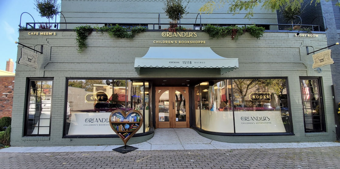 Exterior street view of Coreander's Children's Bookshoppe