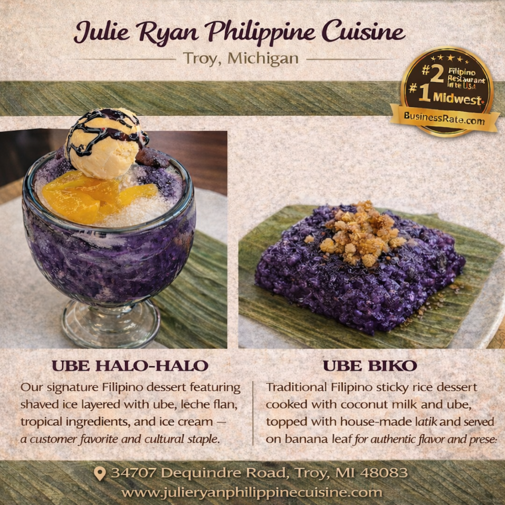 ube offerings from Julie Ryan Philippine Cuisine