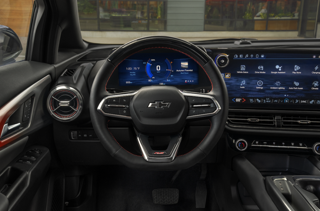 Driver seat view from the Equinox EV RS