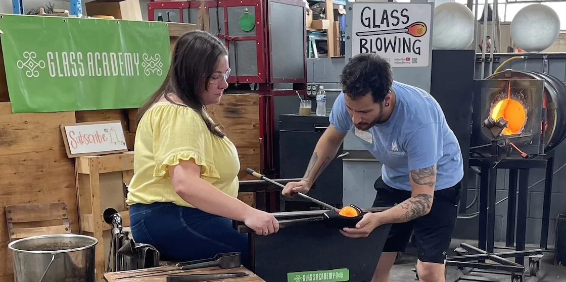 Glass Academy creative glass blowing experience