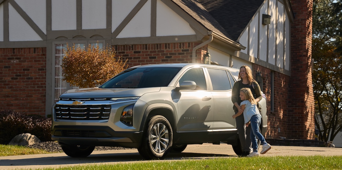 Mother and daughter family with the Chevy Equinox