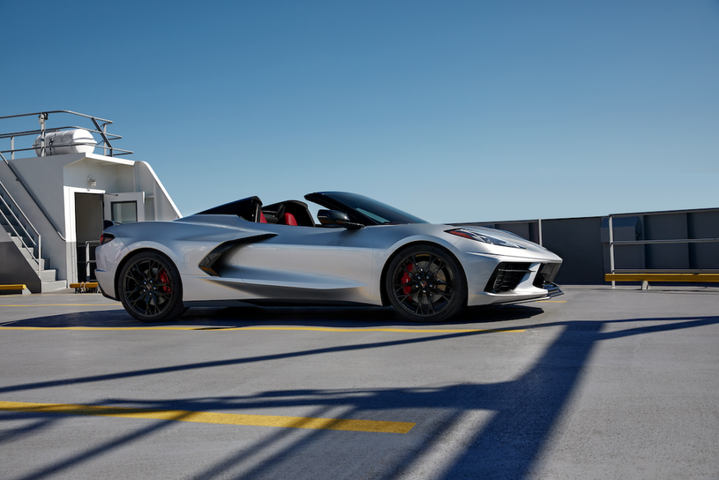 Silver Corvette Stingray Convertible