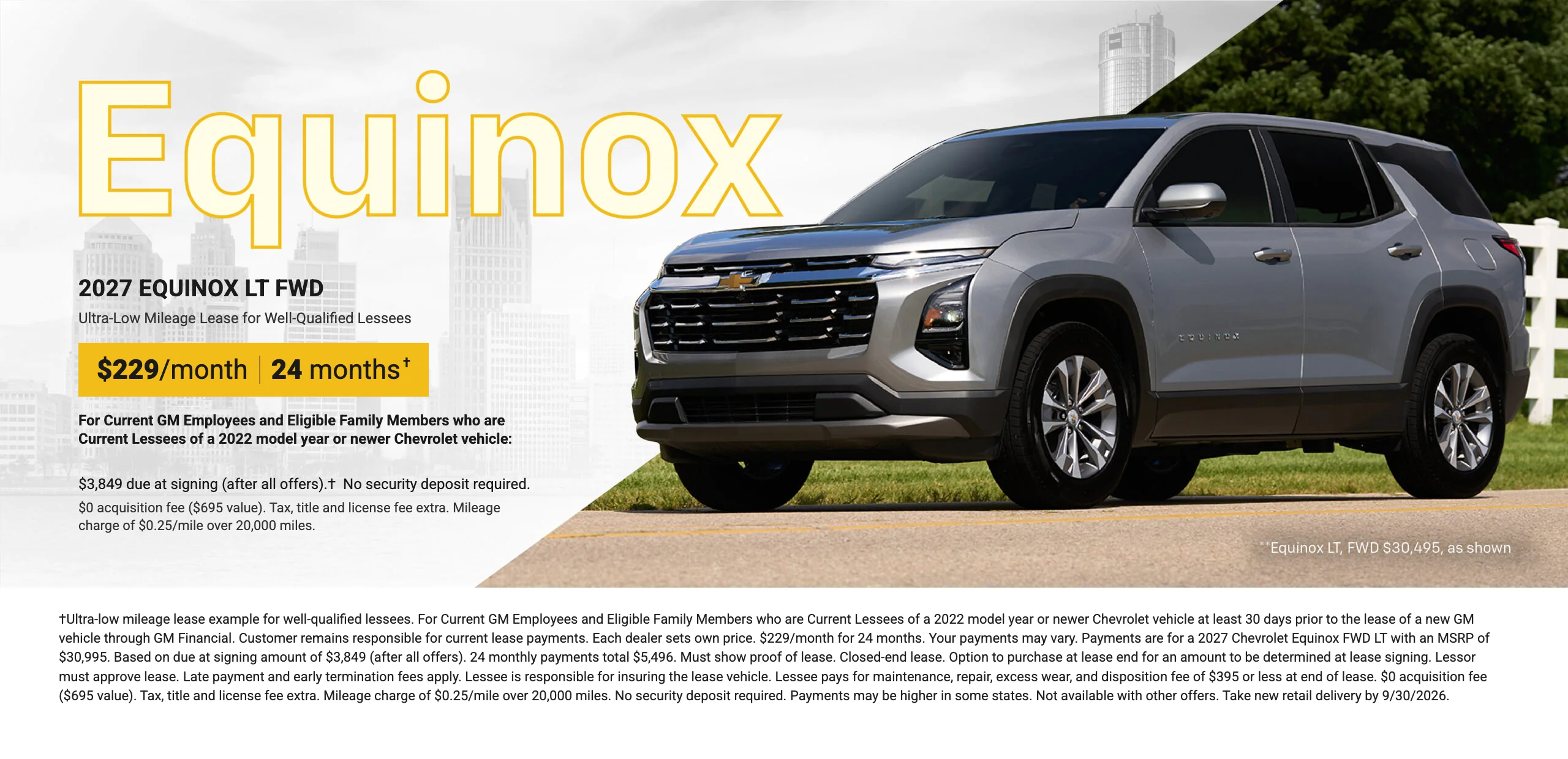 Equinox September Offer