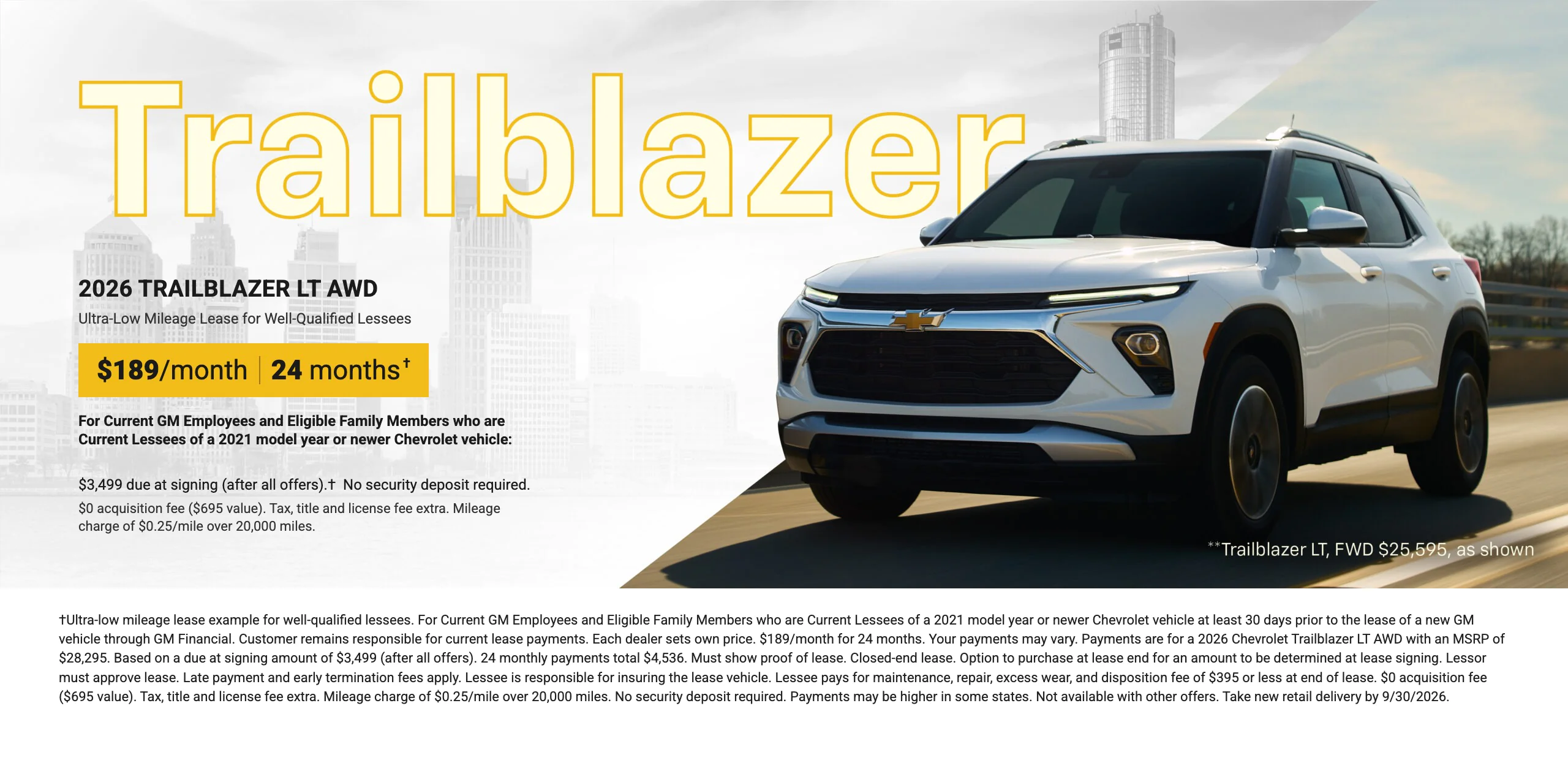 Trailblazer September Offer